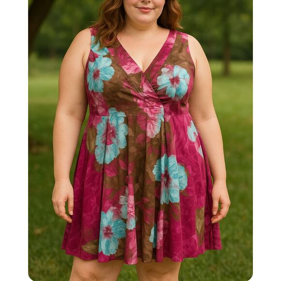 Monsoon Floral Silk Summer Wedding Occasion Dress London V neck Size 16 - Picture 1 of 8